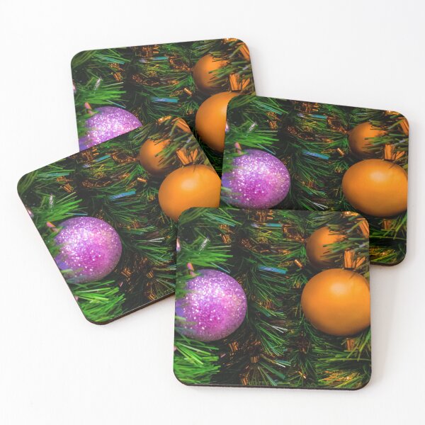 Item preview, Violet Christmas Balls Green Orange New Year Decorations designed and sold by eleonoraingrid.