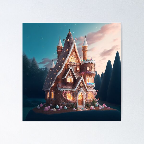 Item preview, Gingerbread Castle Made Of Delicious Treats - Christmas designed and sold by InsterDesign.