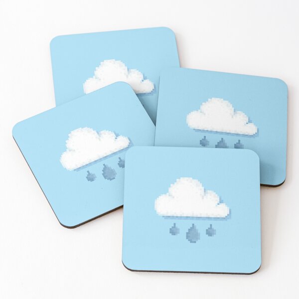 Item preview, Single Retro Rainy Cloud Pixel Weather Icon designed and sold by 8BitTrip.