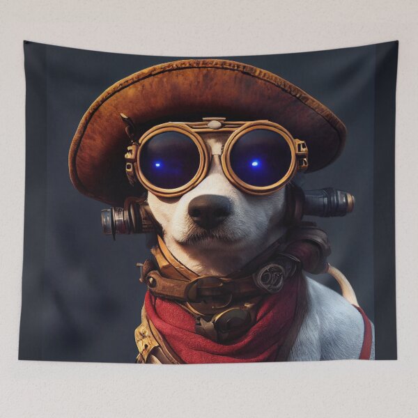 Item preview, Pirate dog with funny face designed and sold by MimozaStudio.