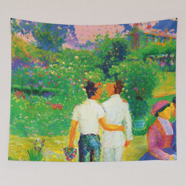 Item preview, Claude Monet Gay Lovers AI Generated Art designed and sold by rpvga.