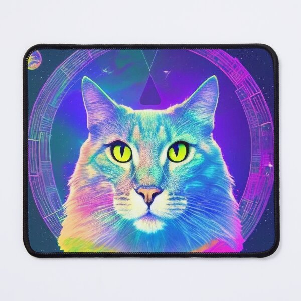 Item preview, Colorful Space Cat designed and sold by AbstractWave.