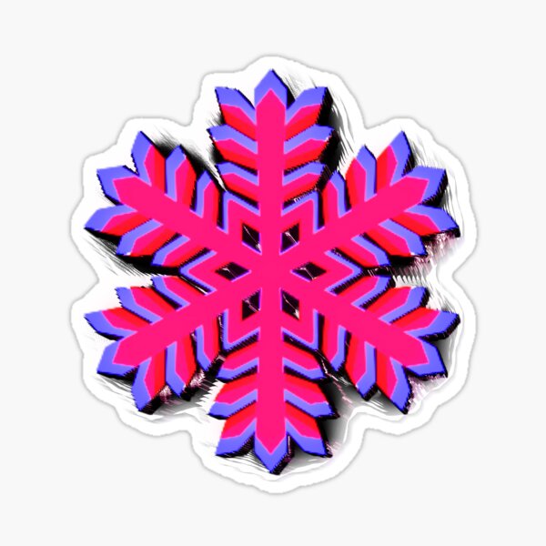 Purple Snowflake Sticker