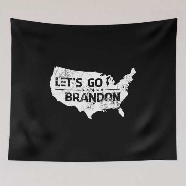Item preview, Let's Go Brandon Bumper Sticker in white with America designed and sold by Manoroma.