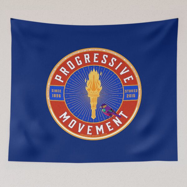 Item preview, PMD00117 Progressive Movement Designs timeless vintage liberty torch red white blue design for progressives designed and sold by ProgressiveLeft.
