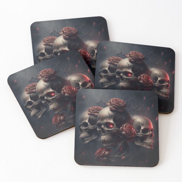 Item preview, Three skulls with roses designed and sold by Happy1-2.