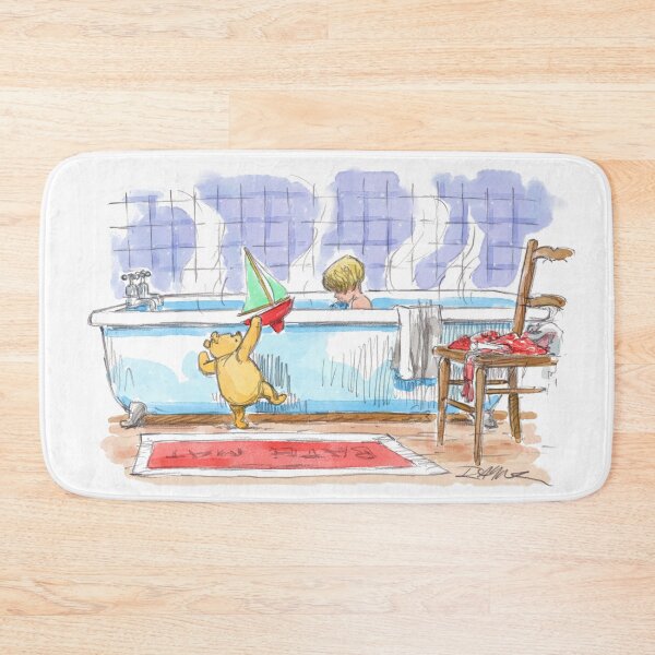 Pooh by Kim Raymond - Boating Bathtime Bath Mat