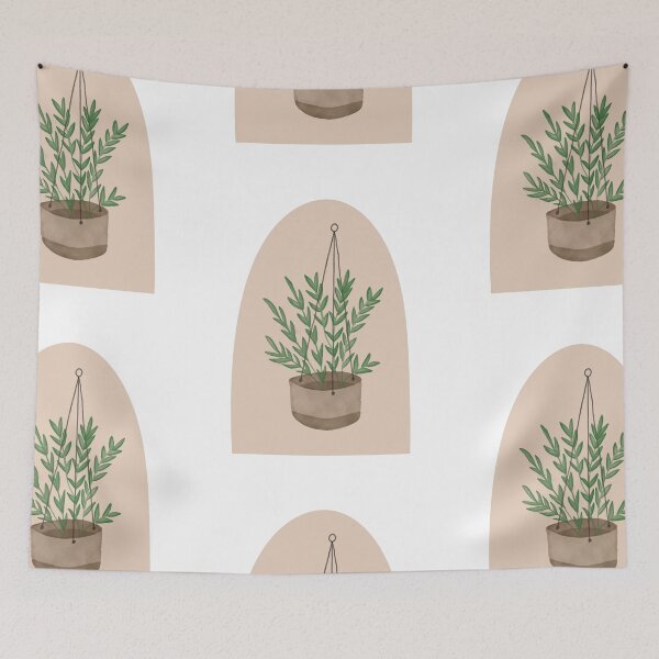 Item preview, Watercolour hanging plant designed and sold by SimpleFloStudio.