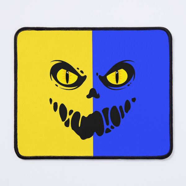Item preview, Blue yellow smiling skeleton face designed and sold by OMdesign10.