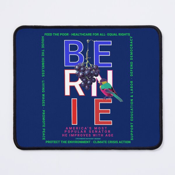 Artikelvorschau, PMD00118 Progressive Movement Designs Bernie mit rot-weiß-blauen Vogeltrauben für Progressive entworfen und verkauft von ProgressiveLeft.