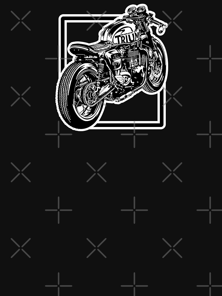 British Biker Motorcycles Custom Vintage Cafe Racer T Shirt For Sale By Sw Longwave 0719