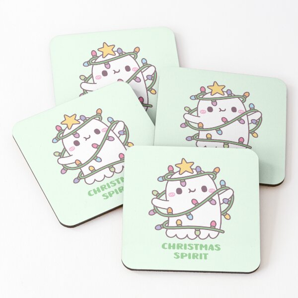 Item preview, Funny Christmas Spirit, Cute Ghost With Christmas Lights  designed and sold by rustydoodle.