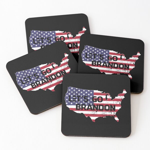 Item preview, Let's Go Brandon Bumper Sticker with American Flag designed and sold by Manoroma.