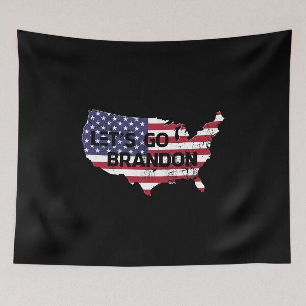 Item preview, Let's Go Brandon Bumper Sticker with American Flag designed and sold by Manoroma.