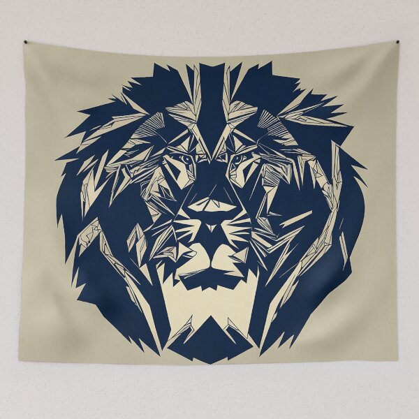 Item preview, Lion logo, geometric, vector, symmetrical, minimalism designed and sold by DrawItOnce.