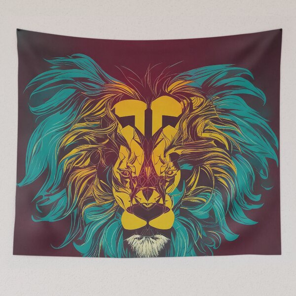 Item preview, Lion logo, geometric, vector, symmetrical, minimalism designed and sold by DrawItOnce.