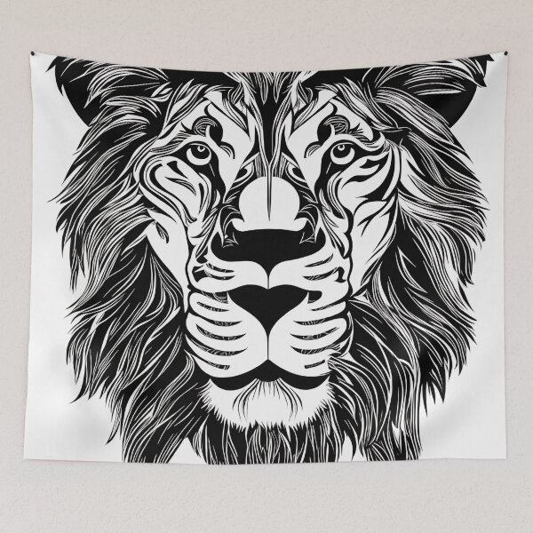 Item preview, Lion logo, geometric, vector, symmetrical, minimalism designed and sold by DrawItOnce.