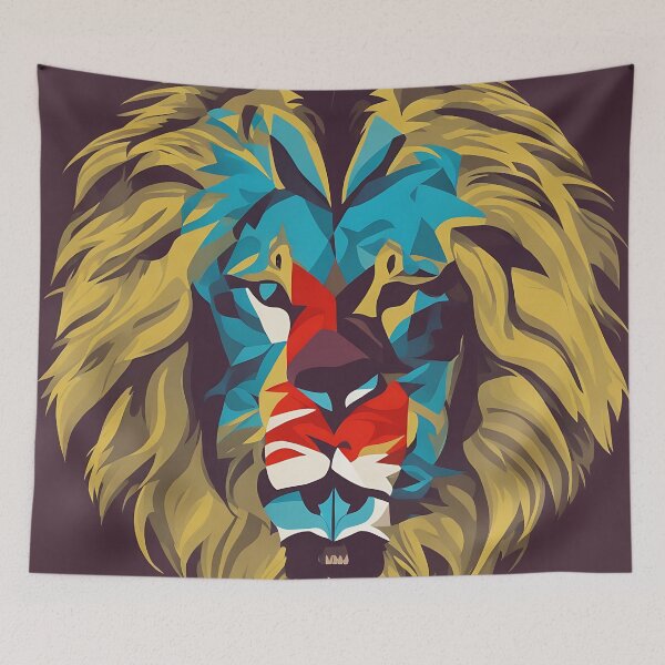 Item preview, Lion logo, geometric, vector, symmetrical, minimalism designed and sold by DrawItOnce.