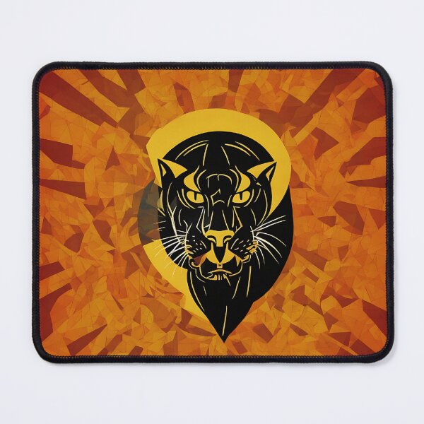 Item preview, Black panther logo, geometric, vector, symmetrical, minimalism designed and sold by DrawItOnce.