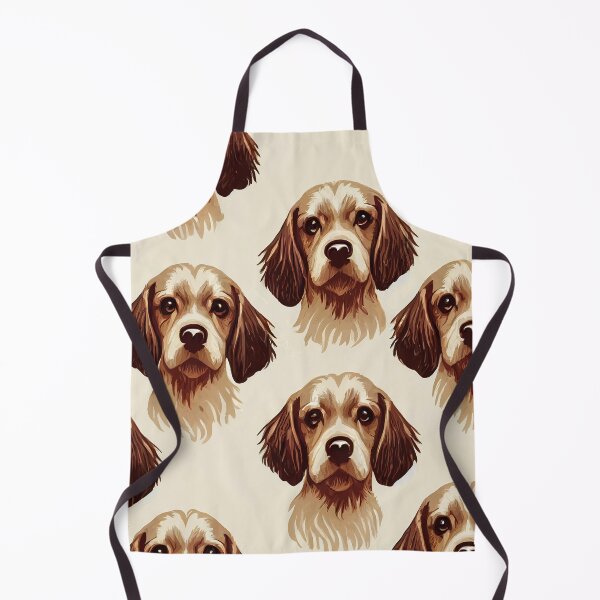 Item preview, Golden brown Cocker-Spaniel seamless dog pattern of puppies. designed and sold by justinasv775.