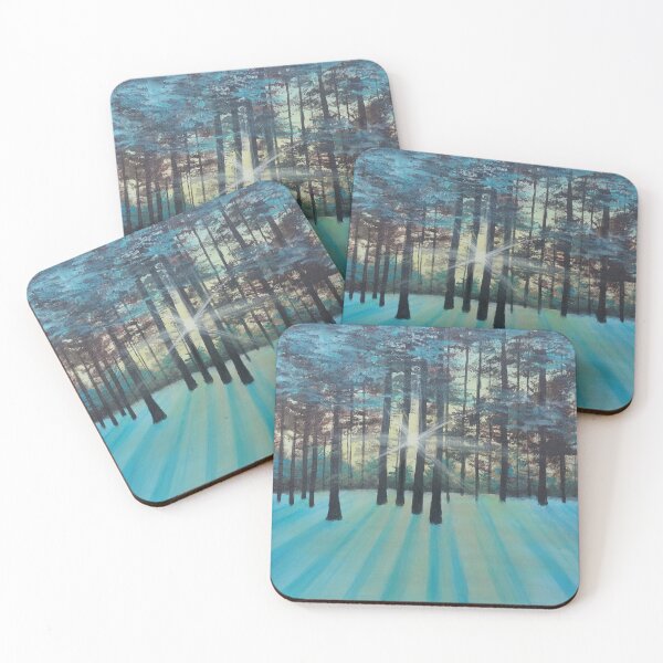 Item preview, Winter wonderland acrylic painting  designed and sold by UnaBonitaArt.