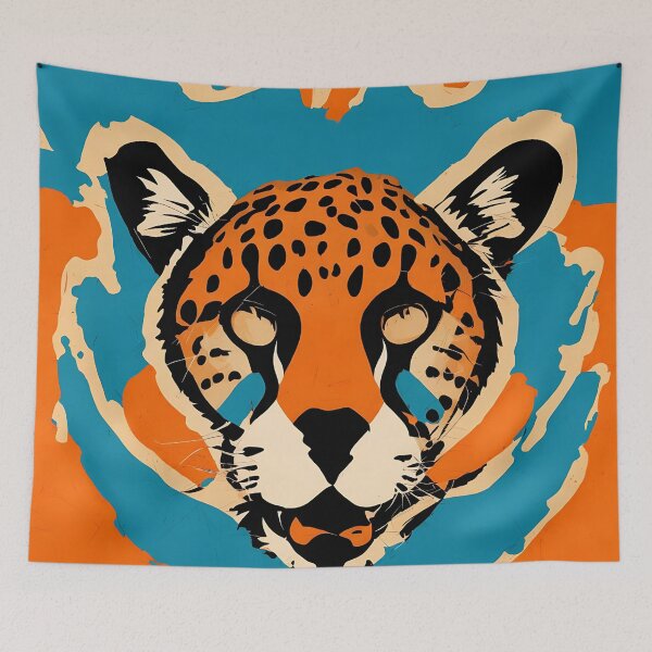 Aperçu de l'œuvre Leopard logo, geometric, vector, symmetrical, minimalism créée et vendue par DrawItOnce.