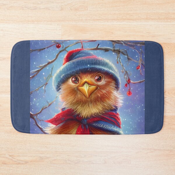 Item preview, Cute whimsical christmas fantasy birdie, winter scene designed and sold by i-cottagedesign.