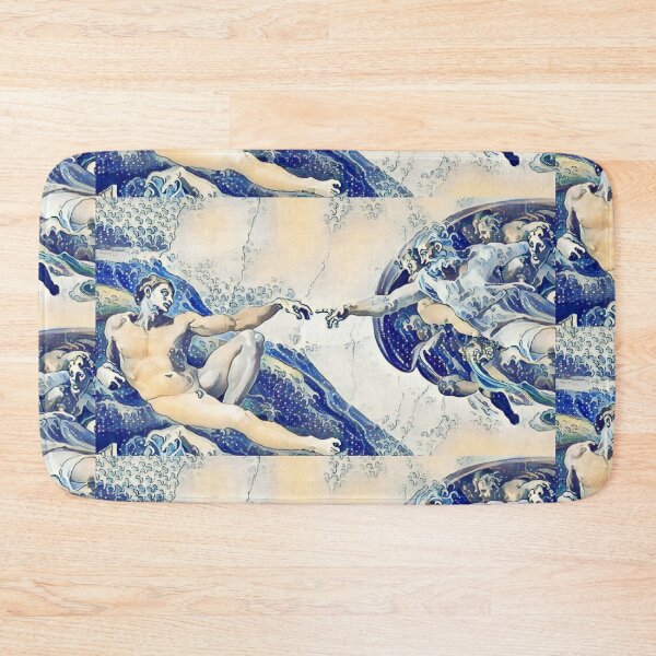 Item preview, The Wave and Creation of Adam by Michelangelo Mashup designed and sold by CristalleLisa.