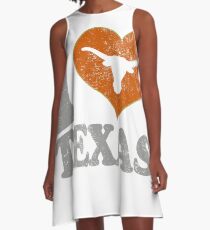 Austin Texas Gear With Longhorn Print A-Line Dress