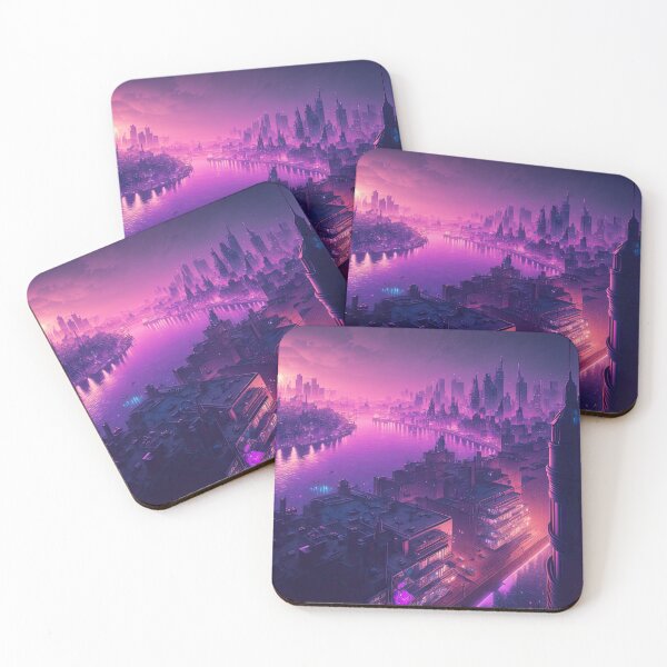 Item preview, Cyberpunk City Amsterdam River view designed and sold by art8085.