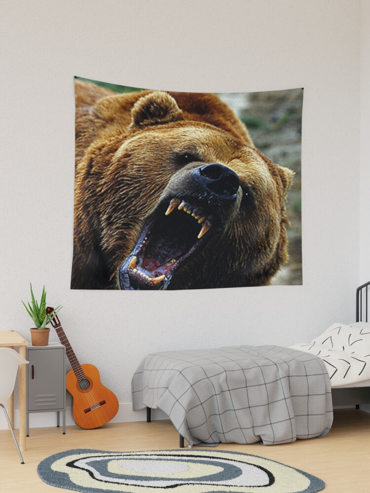 Menacing Grizzly Magnet for Sale by Sisbam
