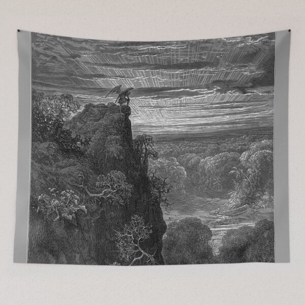 Item preview,  Paradise Lost Satan flies up to Earth - Gustave Dore designed and sold by Vintage Designs +.