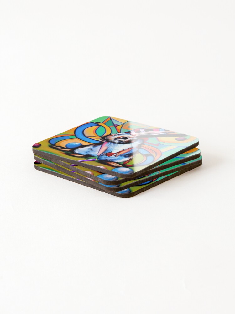 Thumbnail 4 of 5, Coasters (Set of 4), Magic Rabbit designed and sold by AltenborgMedia.