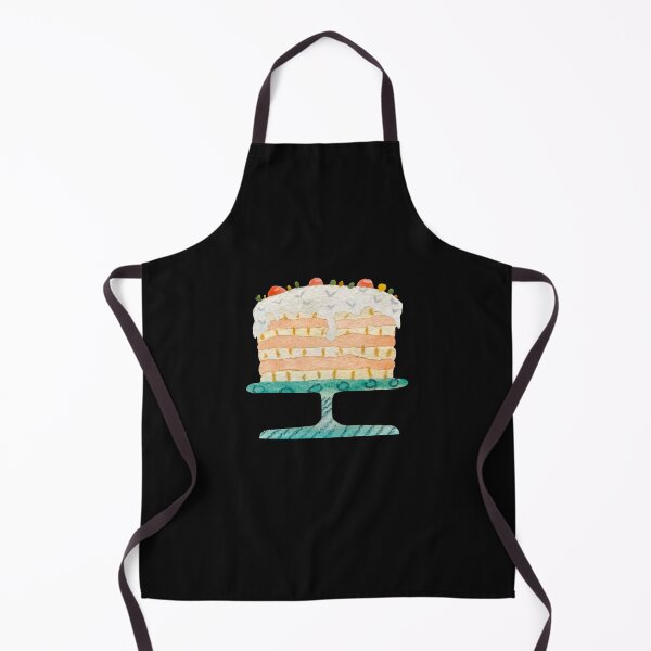 Artikelvorschau, Cake textured a happy birthday watercolor sketch black entworfen und verkauft von Yana Mustafina | Boho Soulful Designs.