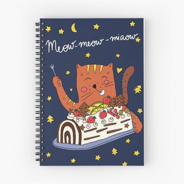Item preview, Cat and Christmas cake designed and sold by Chestnut and Pie.