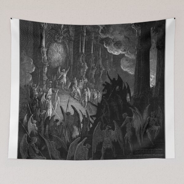 Item preview, Paradise Lost Satan takes his throne in Hell - Gustave Dore  designed and sold by Vintage Designs +.