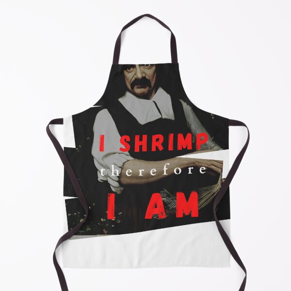 Item preview, I Shrimp Therefore I Am -Funny Shrimp Art Design -Philosopher Rene Descartes - Shrimping designed and sold by tengamerx.