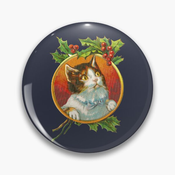 Item preview, Vintage Christmas Cat designed and sold by rebekahandco.