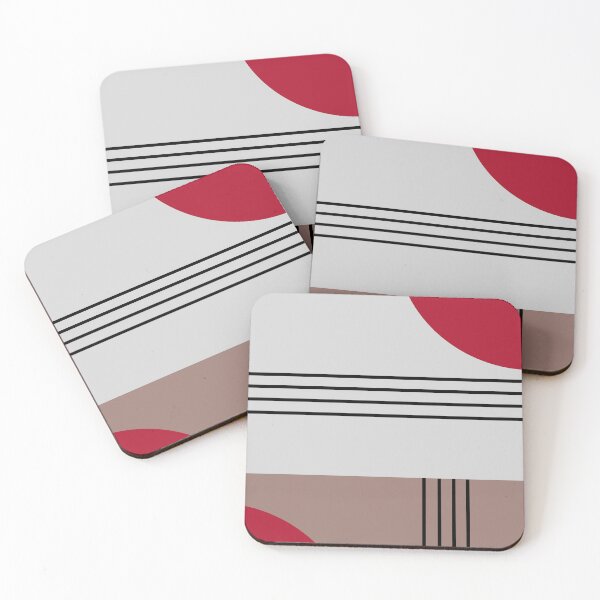 Item preview, Geometric abstract design with red designed and sold by HelenMarash.