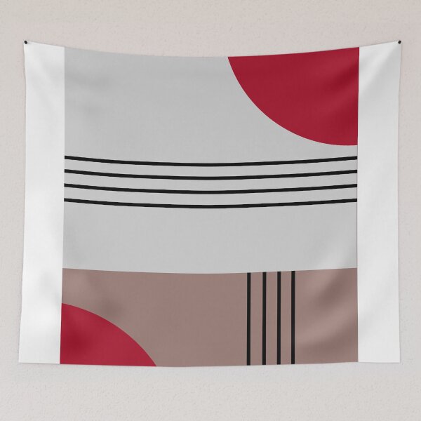 Item preview, Geometric abstract design with red designed and sold by HelenMarash.