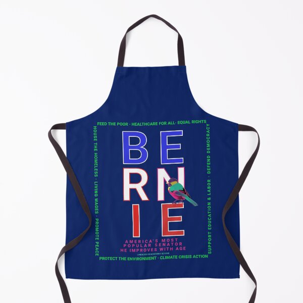 Artikelvorschau, PMD00123 Progressive Movement Designs Bernie Rot Weiß Blau mit Vogel auf Marineblau für Progressive entworfen und verkauft von ProgressiveLeft.