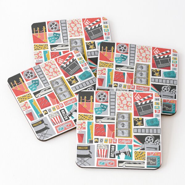 Item preview, Movie night // white background film and cinema motifs designed and sold by SelmaCardoso.