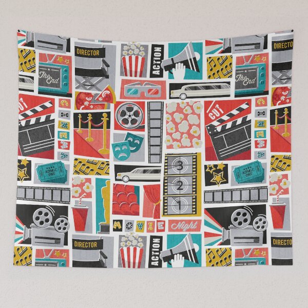 Item preview, Movie night // white background film and cinema motifs designed and sold by SelmaCardoso.