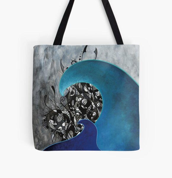 Blue beats the blues All Over Print Tote Bag