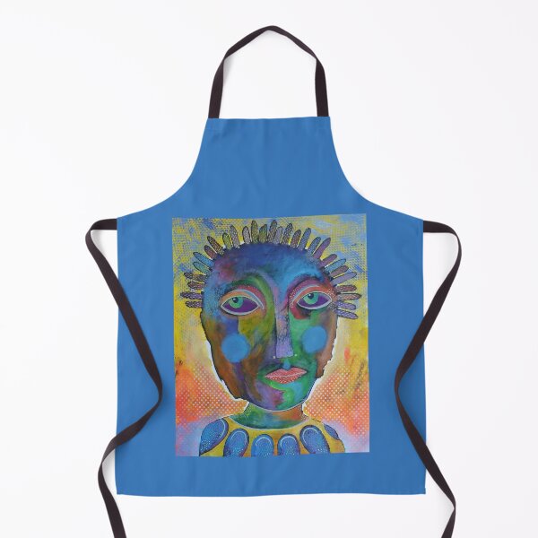 Item preview, Outsider Art - Green Blue Faced Man designed and sold by BeaOutsiderArt.