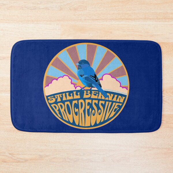 Item preview, PMD00124 Progressive Movement Designs Sunrise Still Bernin blue bird design for progressives designed and sold by ProgressiveLeft.