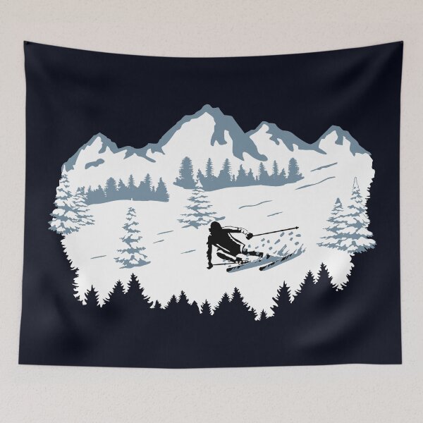 Item preview, Skiing, Skier, Ski, Winter Snow Mountains designed and sold by claudiasartwork.