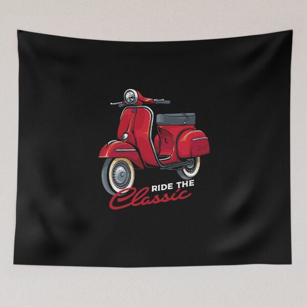 Item preview, Italy Classic Scooter Moped Bike Retro Love Vintage designed and sold by PartyShirts1.
