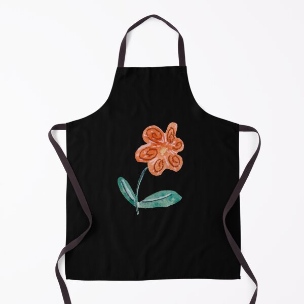 Aperçu de l'œuvre Flower red blue textured a watercolor sketch black créée et vendue par Yana Mustafina | Boho Soulful Designs.