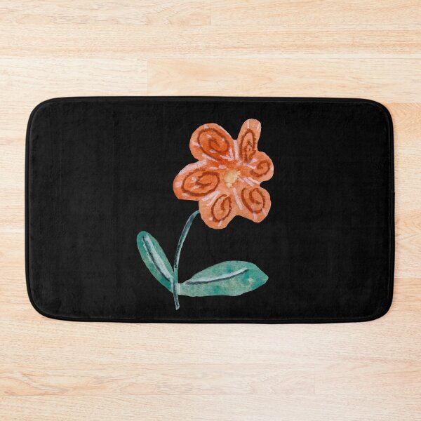 Artikelvorschau, Flower red blue textured a watercolor sketch black entworfen und verkauft von Yana Mustafina | Boho Soulful Designs.